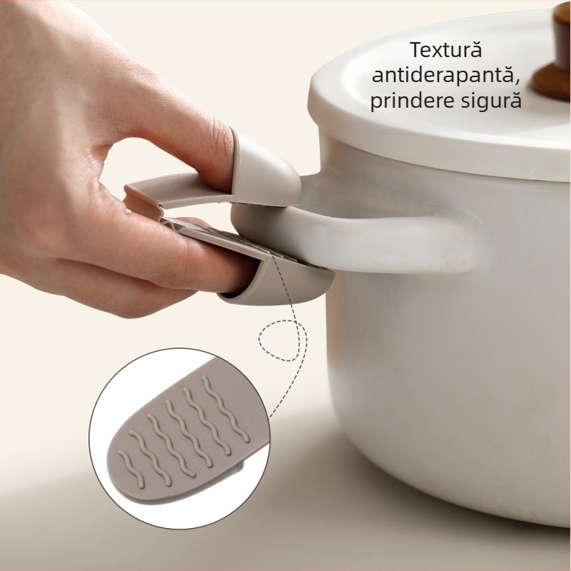 FaSoLa mănuși din silicon anti-arsură pentru bucătărie, rezistente la temperaturi ridicate, pentru cuptor cu microunde, clipsuri antiderapante pentru degete