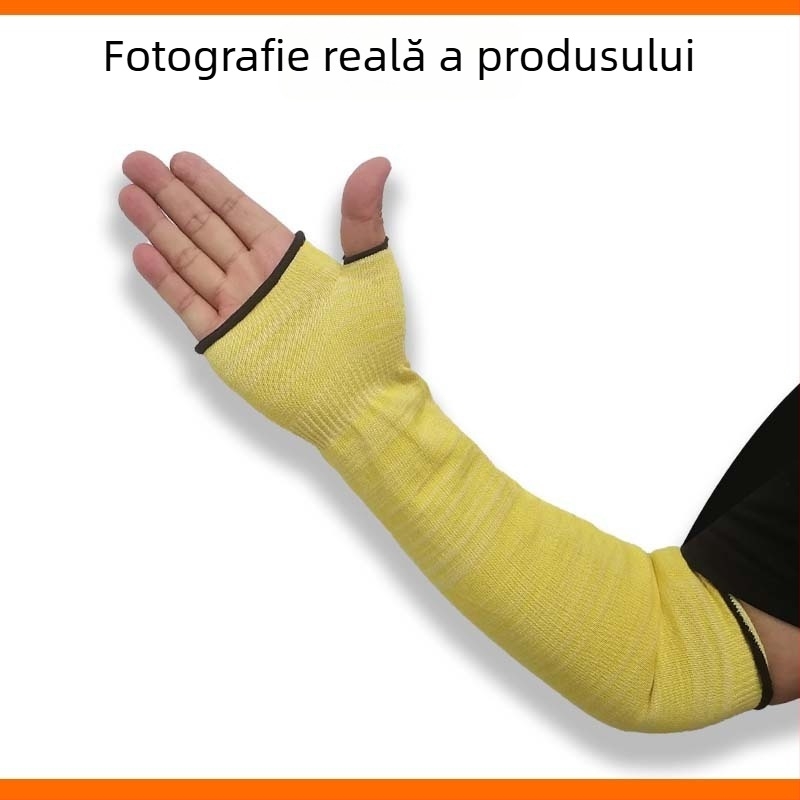 Manșon lung pentru sudură, din aramidă, rezistent la foc, protecție anti-tăiere și anti-arsuri.