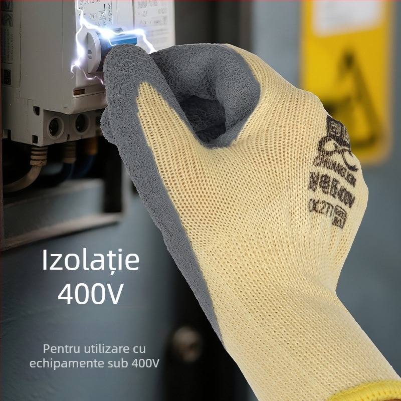 Create Credit 277 Mănuși izolante pentru tensiune redusă, rezistente la uzură, antiderapante pentru întreținere electrică