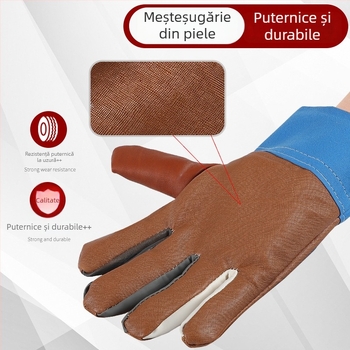 Mănuși groase scurte de sudură din piele sintetică — rezistente la uzură și la ulei, protecție la muncă; potrivite pentru manipularea echipamentelor și sudură electrică.