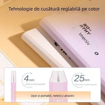 Deli dosar A3 pentru foi de test cu 40 pagini inserabile, organizator de fișiere pentru elevi