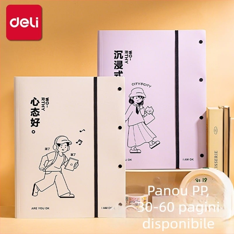 Deli dosar A3 pentru foi de test cu 40 pagini inserabile, organizator de fișiere pentru elevi
