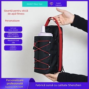 Husă izolantă pentru sticlă cu curea crossbody, personalizabilă, pentru drumeții în aer liber, capacitate mare, protecție anti-cădere
