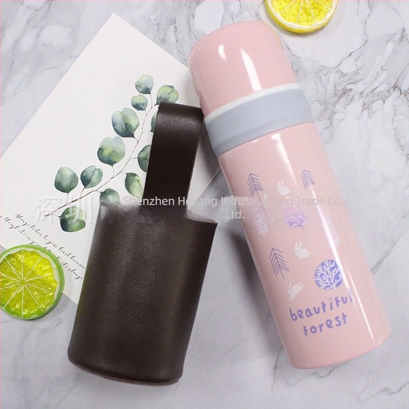 Husă din PU pentru cană termică, design minimalist, protecție împotriva arsurilor și zgârieturilor
