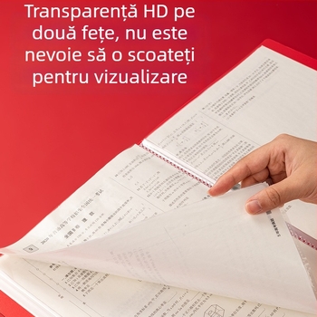 Organizator de fișiere A4, gros, cu mai multe compartimente și inserții transparente pentru documente de sarcină