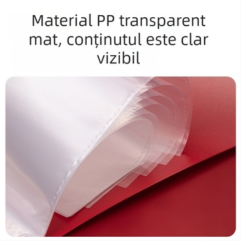 Organizator de fișiere A4, gros, cu mai multe compartimente și inserții transparente pentru documente de sarcină