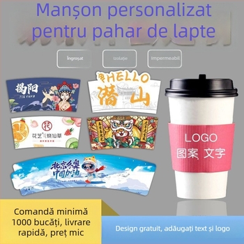 Husă pentru ceașcă de ceai cu lapte, cu lamâie anti-ingheț, logo 9890 calibru, cataramă ondulată – versiune pentru fabricarea de cuie