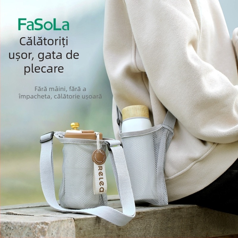 FaSoLa husă izolantă portabilă pentru sticlă de apă, exterior, capacitate mare, geantă pentru sticlă cu curea de umăr sau mâner