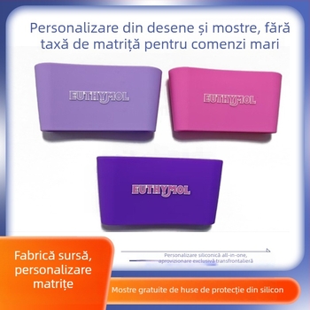 Husă din silicon pentru pahar din sticlă, protecție izolantă din PVC, suport anti-derapant DIY pentru ceai cu lapte