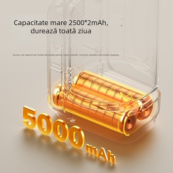 Încălzitor universal pentru biberon cu control inteligent al temperaturii, baterie Li-ion reîncărcabilă, fără fir, portabil