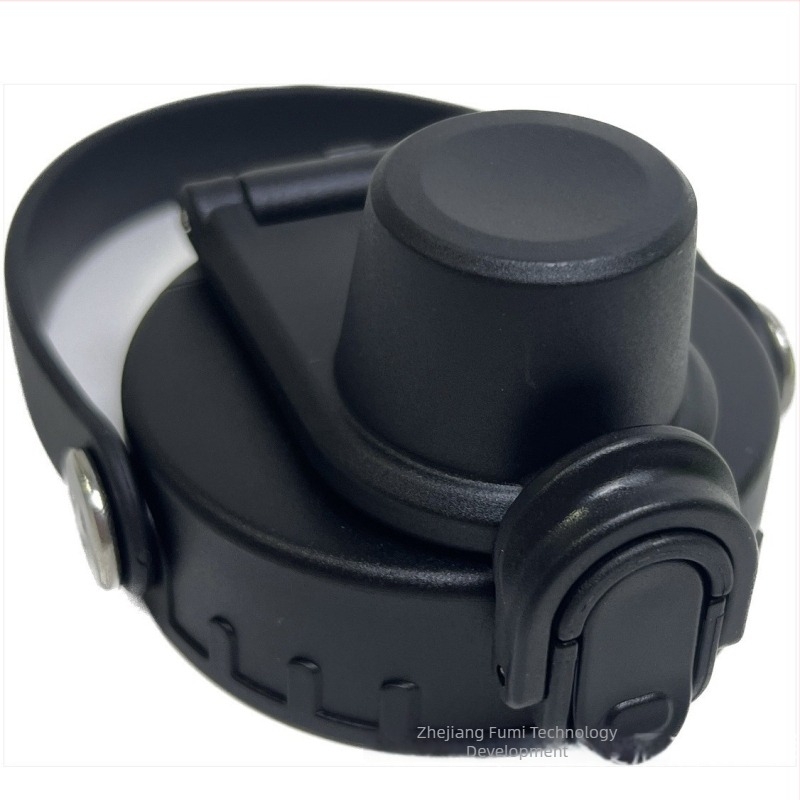 Cană termoizolantă portabilă cu mâner și capac basculant, capac din plastic pentru pahar sport