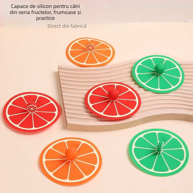 Capac din silicon alimentar pentru pahar din sticlă, capac unic, capac moale din silicon, protecție universală împotriva prafului