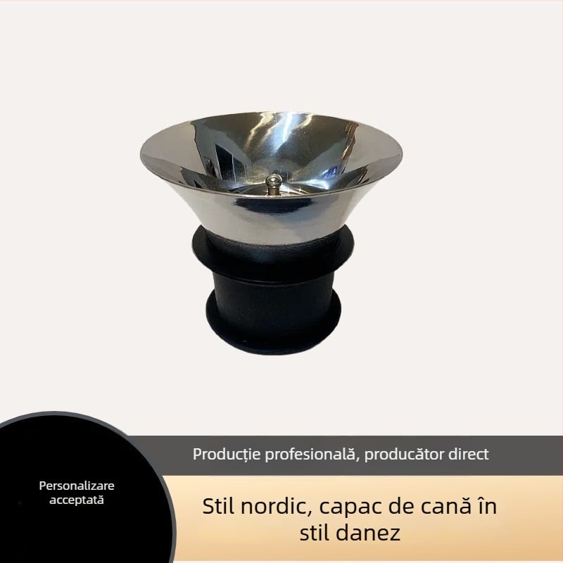 Carafă de apă în stil european, din sticlă borosilicată, cu capac din oțel inoxidabil