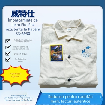 Îmbrăcăminte de sudură cu rezistență la flacără Witts 33-6930/33-9900, alb pur, Fire Fox