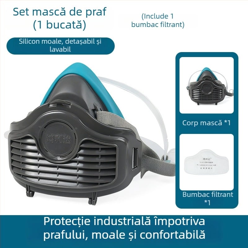 Honglida 3100 mască de gaz — protecție împotriva prafului industrial KN95 pentru vopsire și decorare