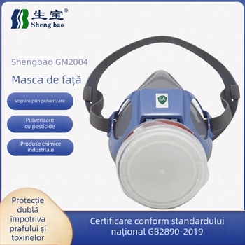 Shengbao GM2004 Respirator semi-față pentru vopsire și protecție chimică, protecție împotriva prafului și mirosurilor de gaze nocive