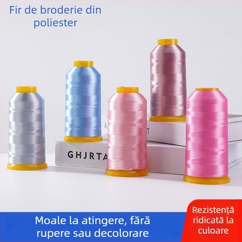 Hongtai 108D/2‑fir de cusut cu două fire, înaltă rezistență, pentru cort pagoda, jachete și tapițerie canapea (poliestru lucios)