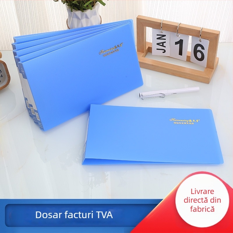 Mapă pentru facturi și chitanțe de birou, organizator de documente, cutie pentru facturi TVA, format A5/A6