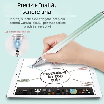 Stylus capacitiv pentru tablete și telefoane – universal, cu disc magnetic din silicon pentru desen și scriere