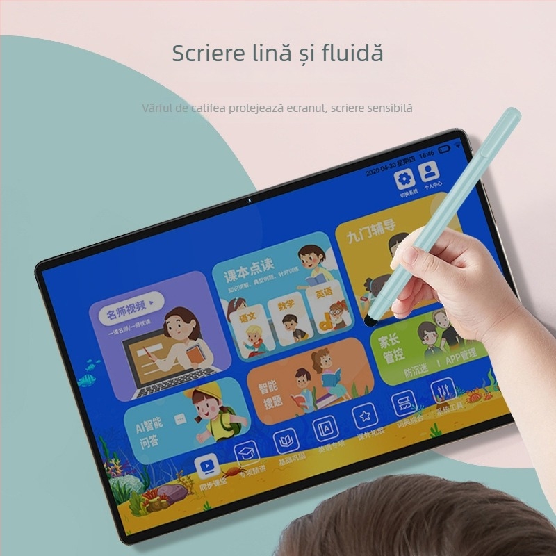 Stylus capacitiv pentru tablete și telefoane – universal, cu disc magnetic din silicon pentru desen și scriere