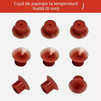 Duză de vacuum din silicon pentru stația de rework BGA, orificiu circular de 15 mm, rezistentă la 450°C, duză roșie de 8 mm