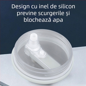 Capac pentru pahar 40oz cu design colorat, îngroșat și pai drept