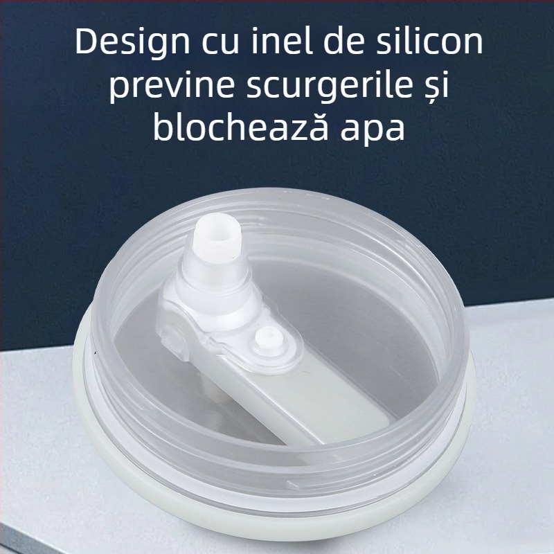 Capac pentru pahar 40oz cu design colorat, îngroșat și pai drept