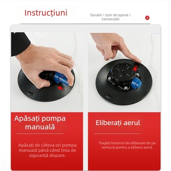 Unealtă pentru reparații la deformări ale caroseriei auto, cu splicer pentru sticlă, pompă manuală, ventuze cu vid și suport pentru cameră (4.5–6 inch)
