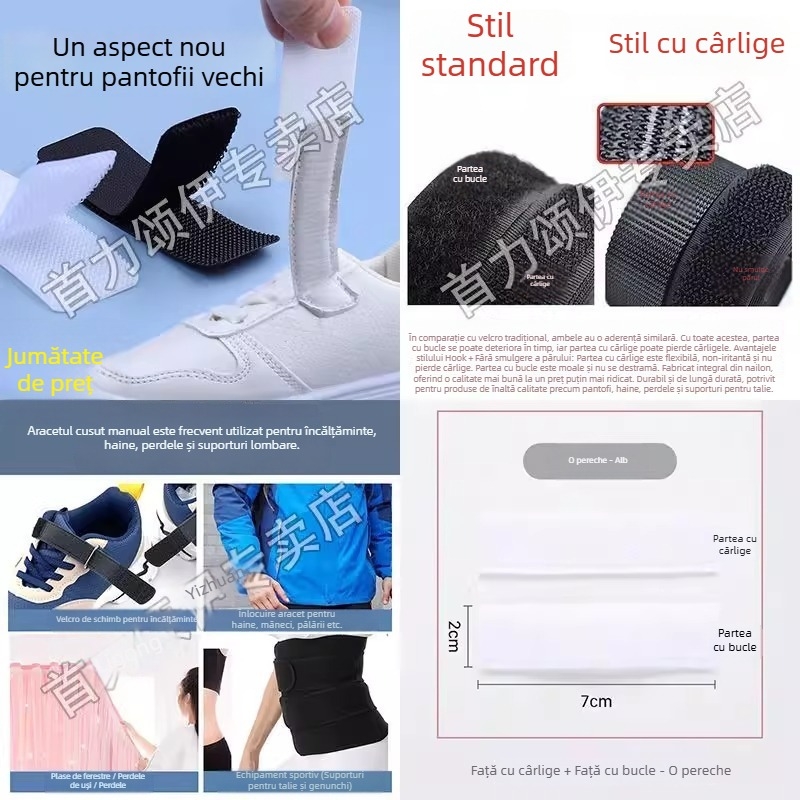 Benzi Velcro de înlocuire pentru încălțăminte pentru copii, cu bază adezivă, închizături Velcro pentru haine