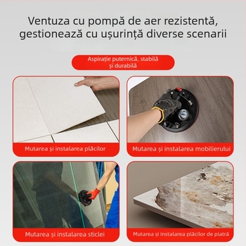 Cupă de vid pentru plăci și sticlă – unealtă robustă pentru ridicarea plăcilor mari