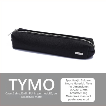 Penar din piele PU pentru elevi, design minimalist, culoare solidă, organizator portabil pentru rechizite