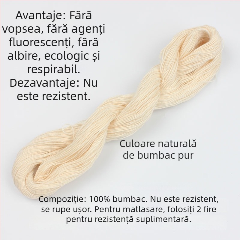 Ață de brodat pentru tălpi de pantofi, fir gros alb de bumbac, vechi fir de bumbac, poliester pentru quilting