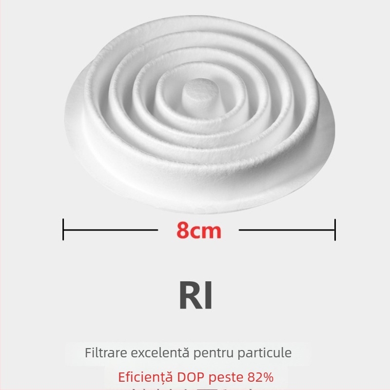 Mască de praf cu element RI de filtrare și filtru spiral din bumbac; filtru de hârtie pentru mască de gaz, pentru mină de cărbune subterană
