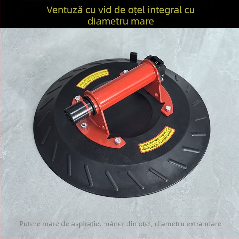 Cupe de vid puternice, cu pompă de aer – diametru extra mare, pentru manipulare grea a sticlei și plăcilor ceramice