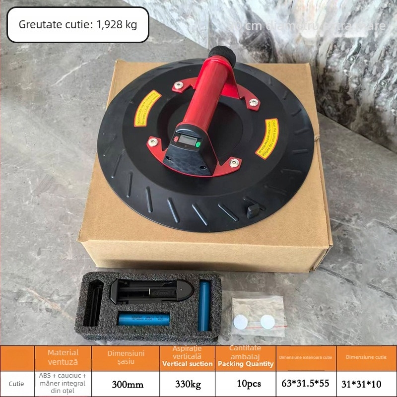 Cupe de vid puternice, cu pompă de aer – diametru extra mare, pentru manipulare grea a sticlei și plăcilor ceramice