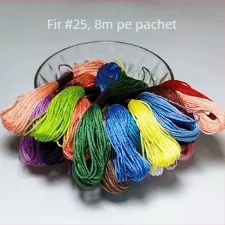 Fire pentru broderie în punct de cruce, 50 de culori, Nr. 25, amestec poliester-bumbac
