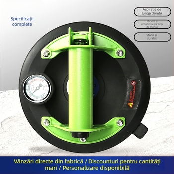 Cupă de vid pentru mobilier cu ridicare prin pompă, pentru plăci mari din ceramică, sticlă și piatră