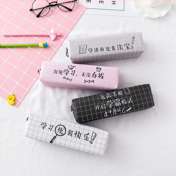 Penar pentru creioane personalizat pentru elevi, cu design text, simplu și creativ, organizator PVC
