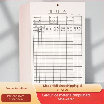 Cărți de identificare pentru materiale din hârtie lucioasă, cu față dublă, etichete perforate