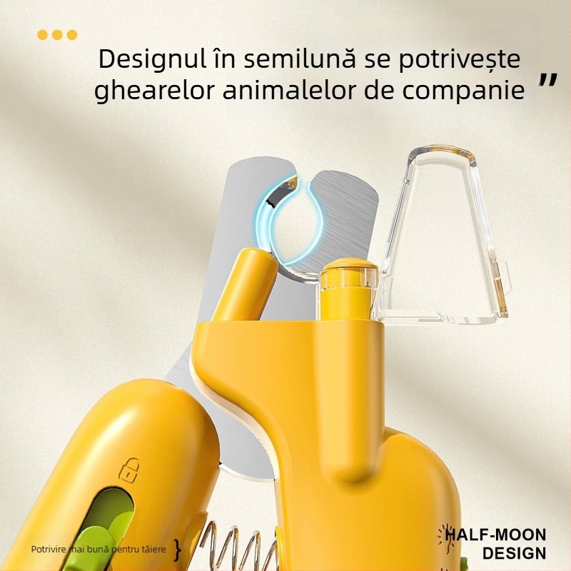 Clește de unghii pentru animale cu iluminare, pentru pisici; Foarfeci de unghii pentru iepuri și câini, ușor de folosit