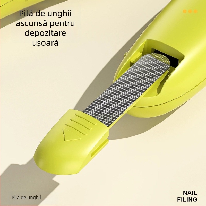 Clește de unghii pentru animale cu iluminare, pentru pisici; Foarfeci de unghii pentru iepuri și câini, ușor de folosit