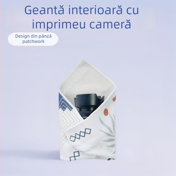 Husă pentru obiectiv cu căptușeală imprimată, autoadezivă și pliuri, acoperire completă