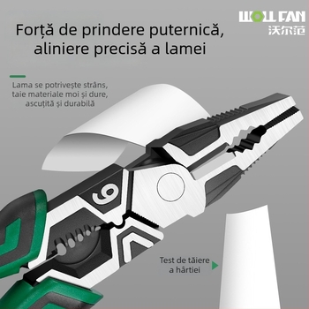 Clește multifuncțional cu nas subțire de 9 inchi, cu nas diagonal, pentru electricieni
