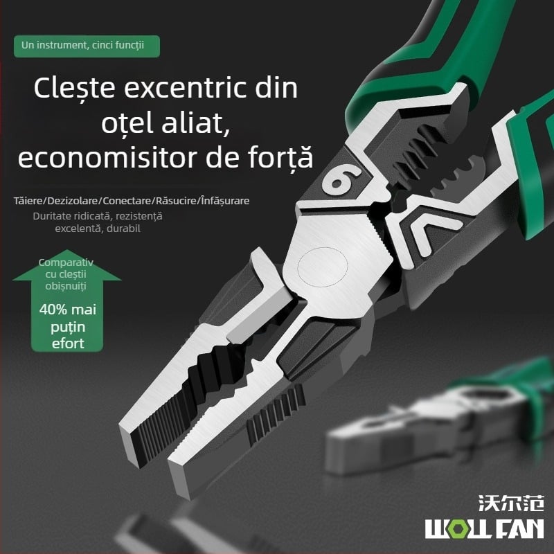 Clește multifuncțional cu nas subțire de 9 inchi, cu nas diagonal, pentru electricieni