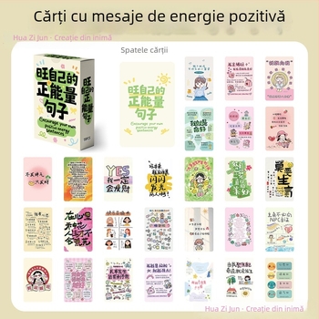 55 de carduri cu mesaje pozitive — stil Insta, ilustrații desenate manual, set de carduri tipărite de utilizator