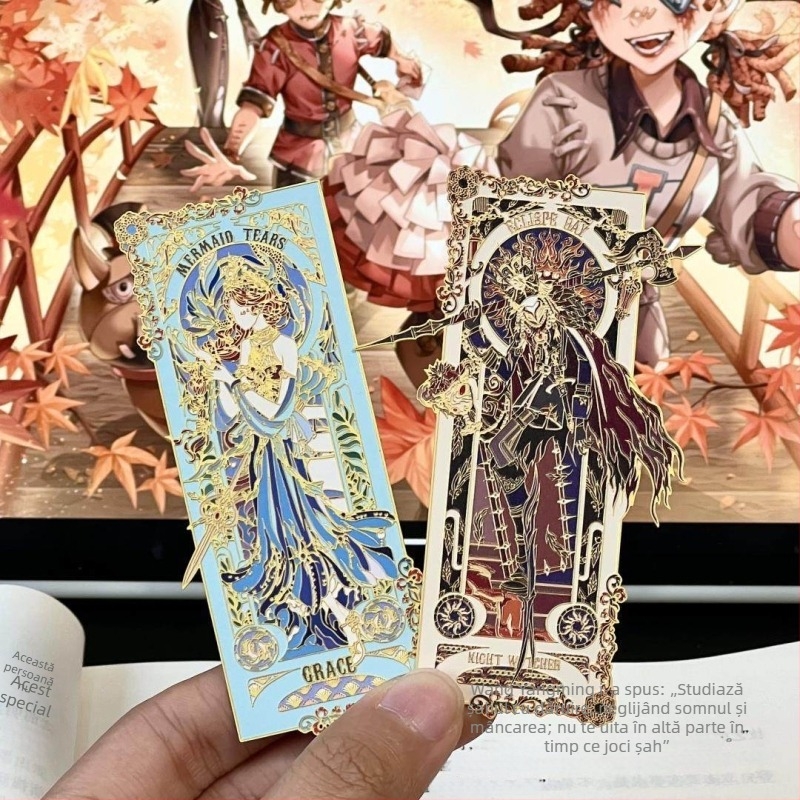 Identity V – Fisherwoman Ita: semn de carte metalic, pandantiv-insignă, obiect de colecție comemorativ pentru expoziție