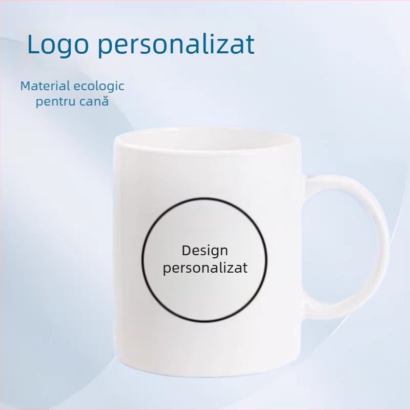 Cană ceramică personalizată cu logo-ul dvs. – cană de publicitate cu imprimare prin sublimare, acoperită