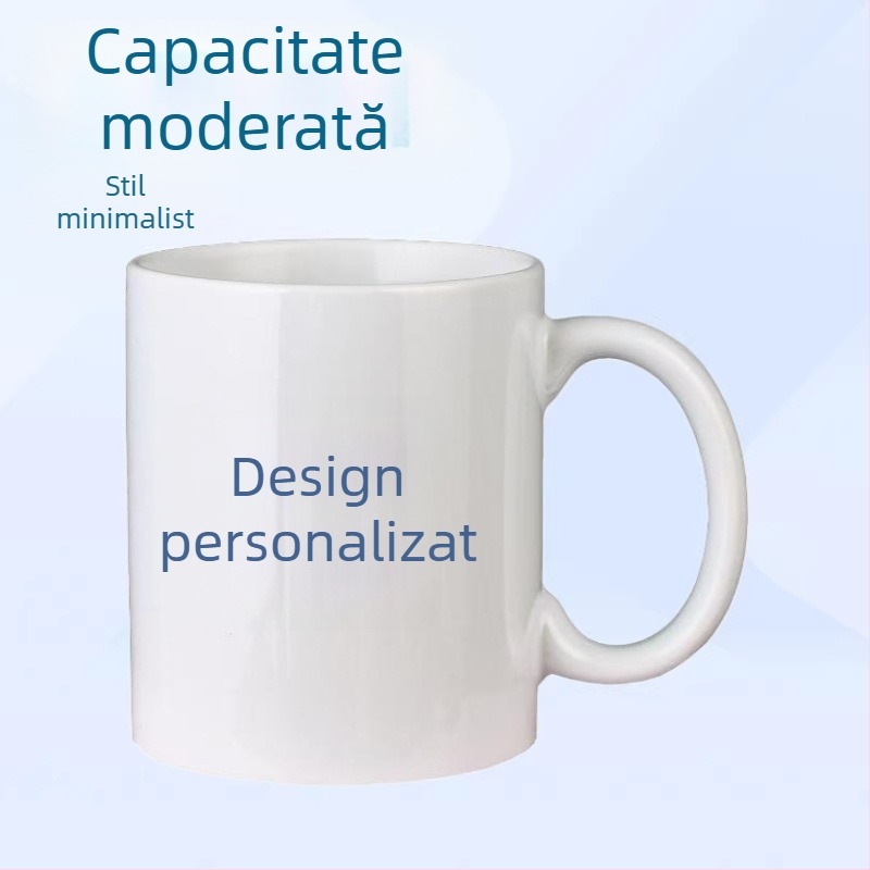 Cană ceramică personalizată cu logo-ul dvs. – cană de publicitate cu imprimare prin sublimare, acoperită