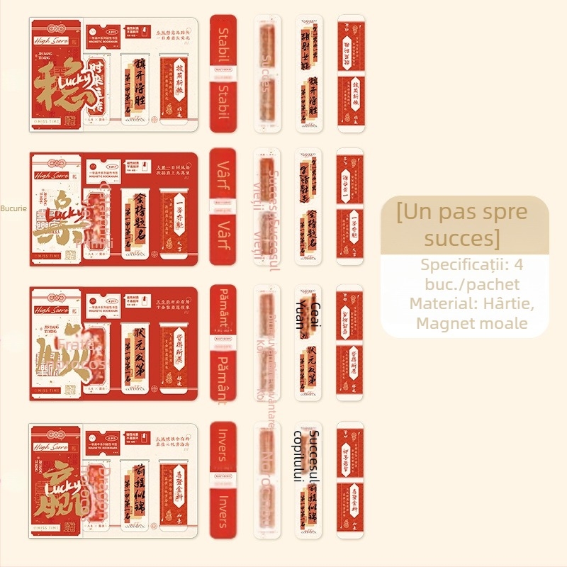 Semn de carte magnetic din seria Stea și Lună, design creativ pentru studenți