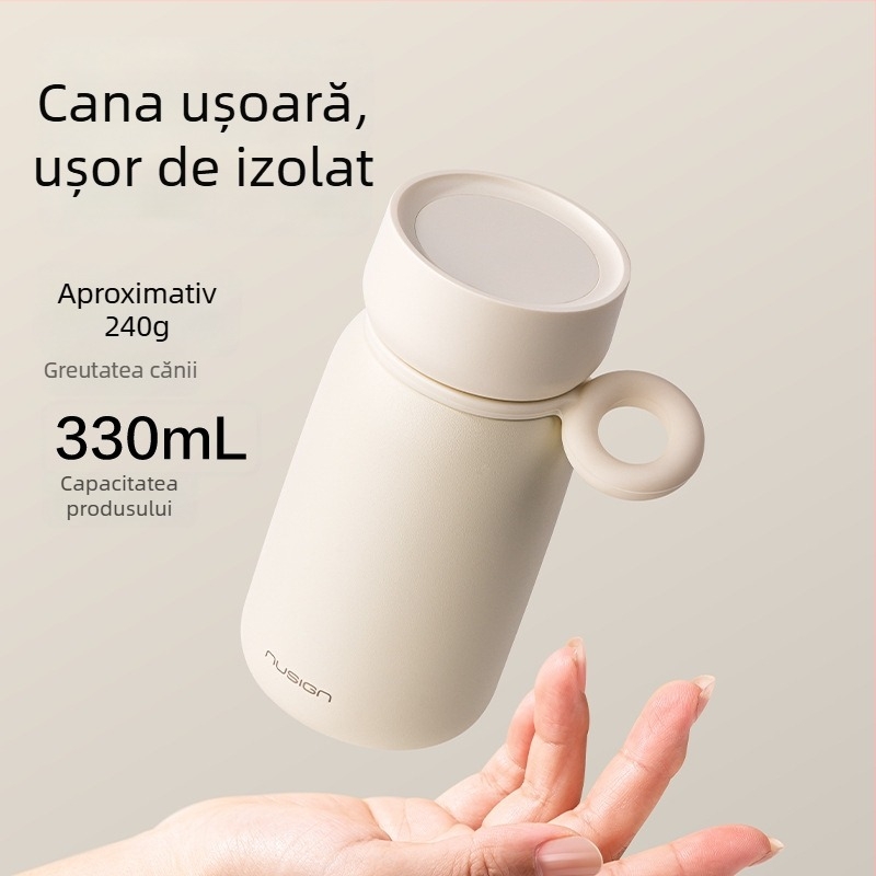 Ns859 cană de shaker 330 ml SUS316L, culoare latte